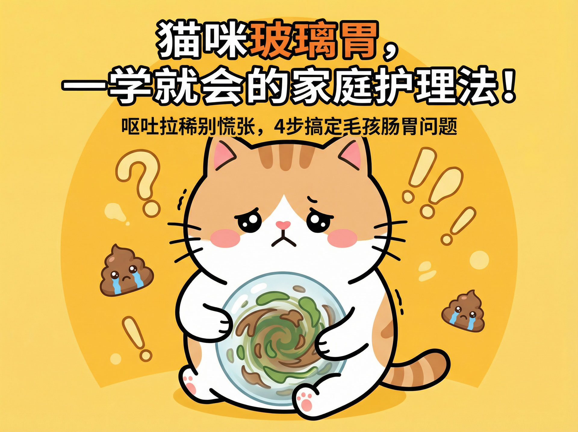 宠物常见肠胃问题护理，告别呕吐腹泻